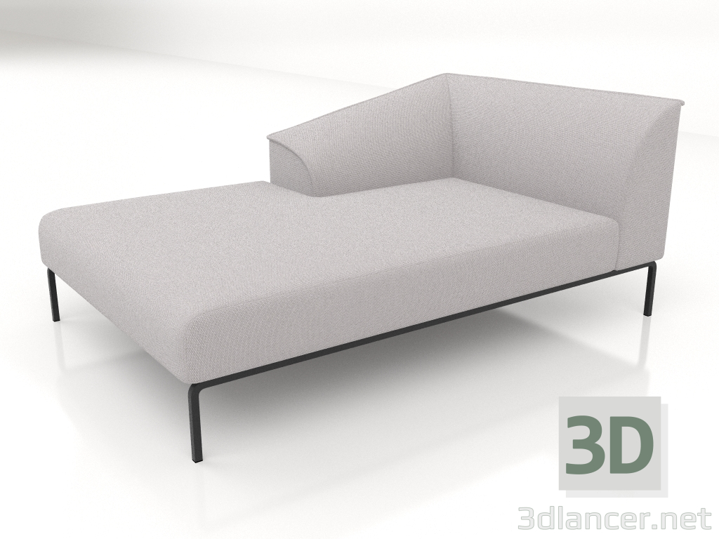 3d model Chaise longue 180 izquierda - vista previa