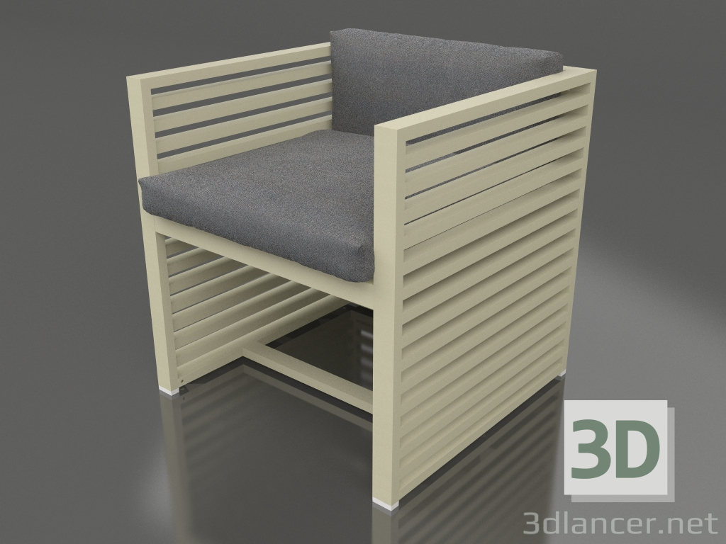 modèle 3D Fauteuil (Or) - preview