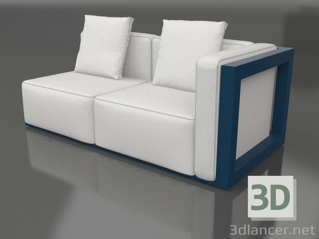 3d model Módulo sofá sección 1 derecha (Gris azul) - vista previa