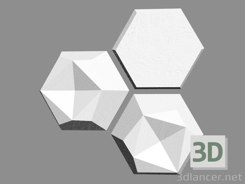 3d model Gypsum wall panel (art. 1011) - preview