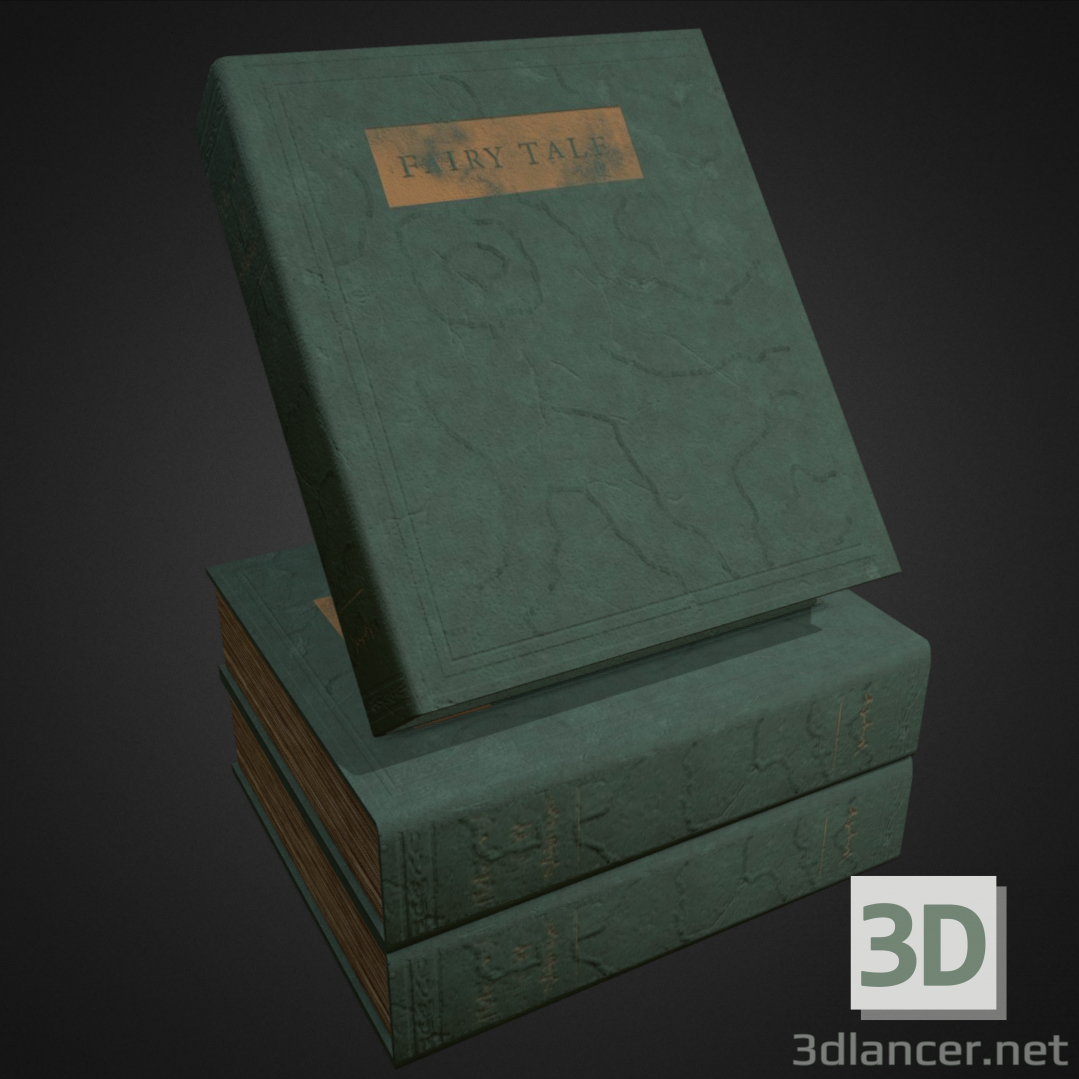 3d HQ Old Book (FairyTale) model buy - render