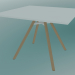 3d model MART table (9843-01 (100x100cm), H 73cm, HPL white, aluminum, natural ash veneered) - preview