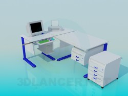 Computer desk and bedside table