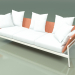 3d model Sofa 003 (Metal Milk, Batyline Orange) - preview