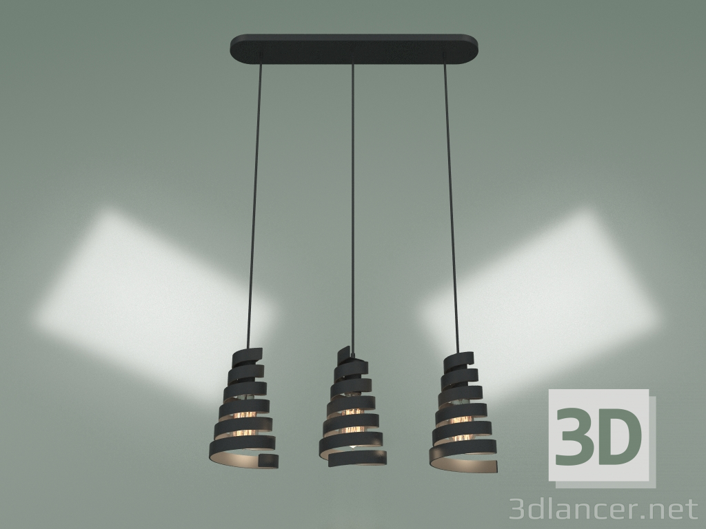 modello 3D Lampada a sospensione 50058-3 (nero) - anteprima