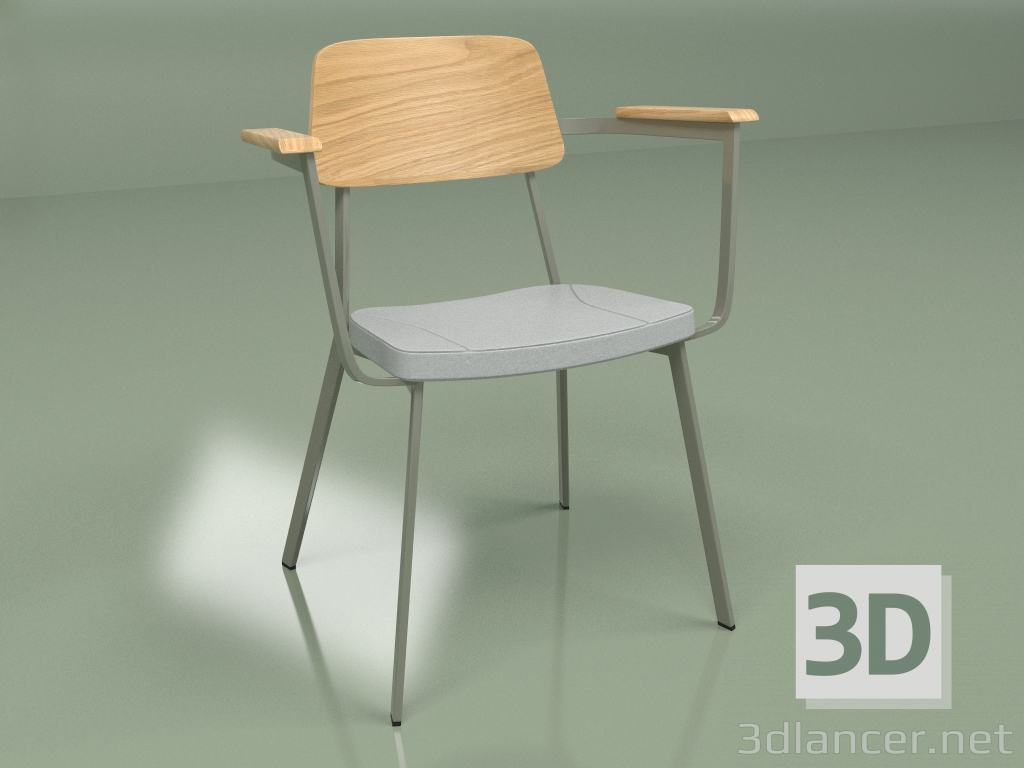 3d model Sillón Sprint 1 (gris claro) - vista previa