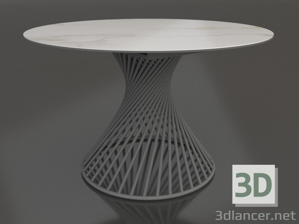 3d model Folding table Tornado 120-180 (white ceramic-black) - preview