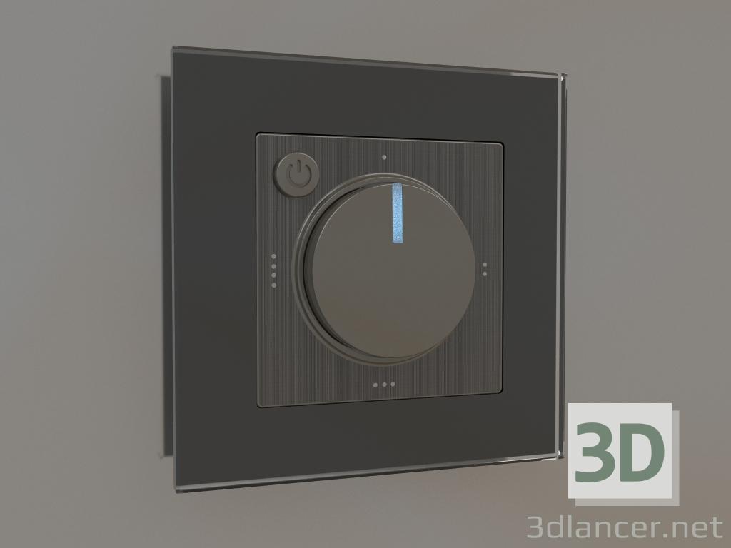 3d model Electromechanical thermostat for underfloor heating (bronze) - preview