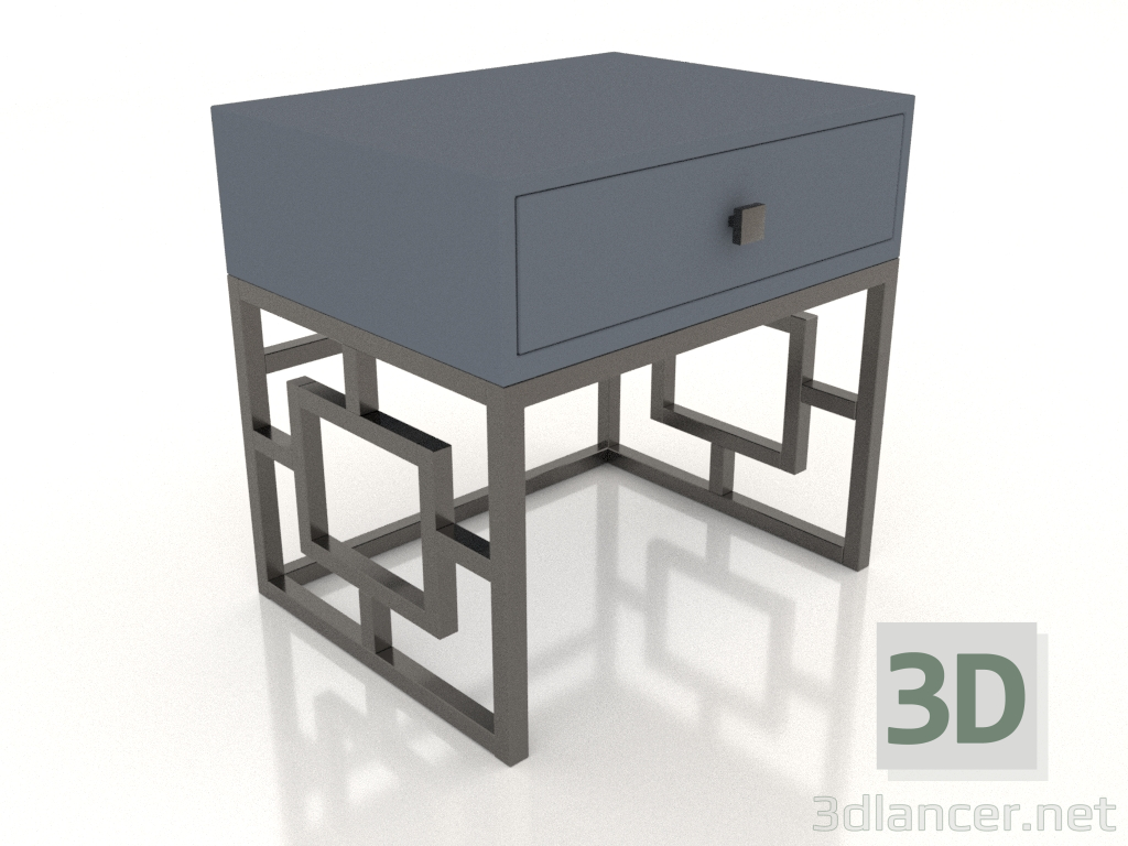 modello 3D Comodino (azzurro) - anteprima