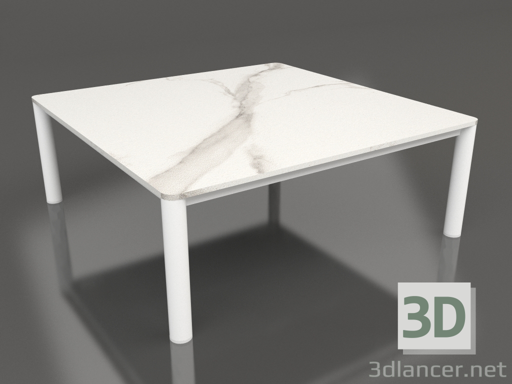 Modelo 3d Mesa de centro 94×94 (Branco, DEKTON Aura) - preview