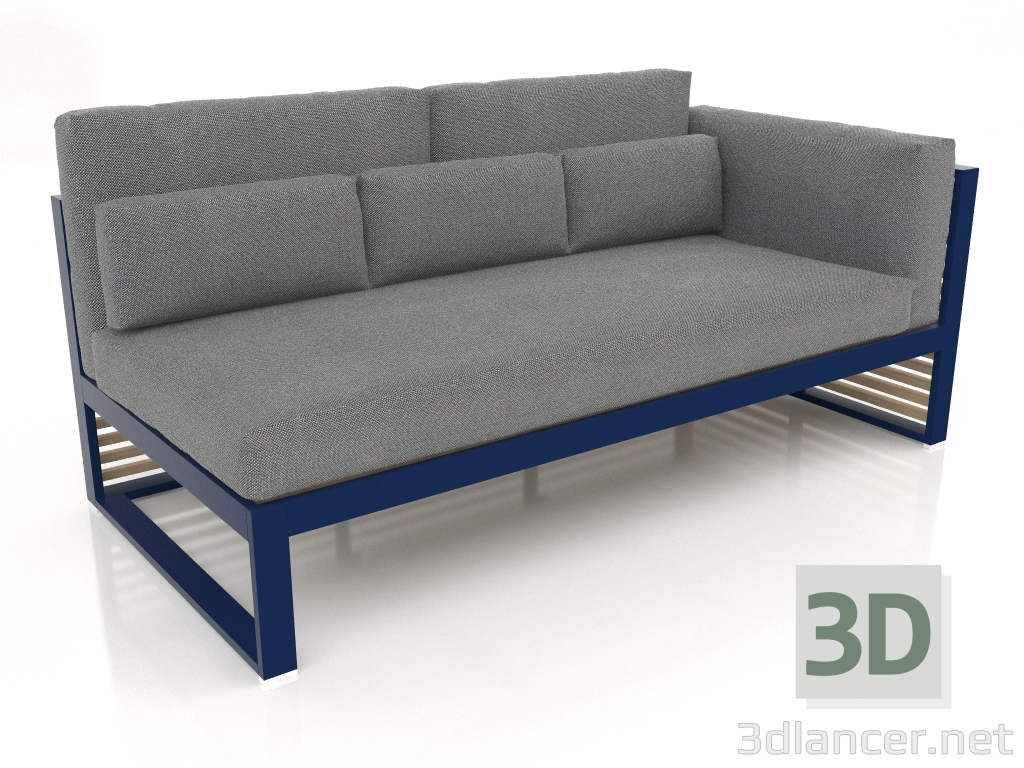 Modelo 3d Sofá modular, seção 1 direita, encosto alto (azul noturno) - preview