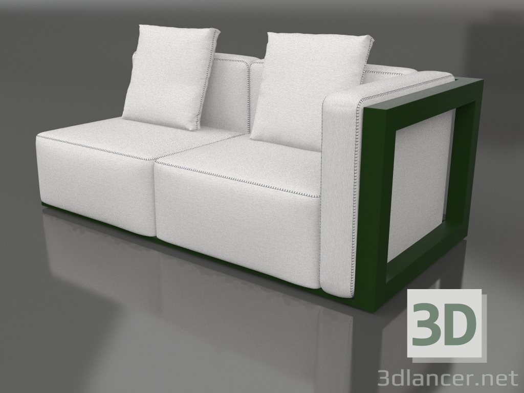 3d model Módulo sofá, sección 1 derecha (verde botella) - vista previa