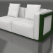 3d model Sofa module, section 1 right (Bottle green) - preview