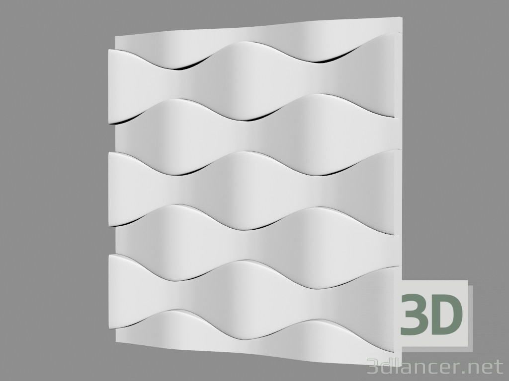 3d model Panel de pared de yeso (artículo 1016) - vista previa