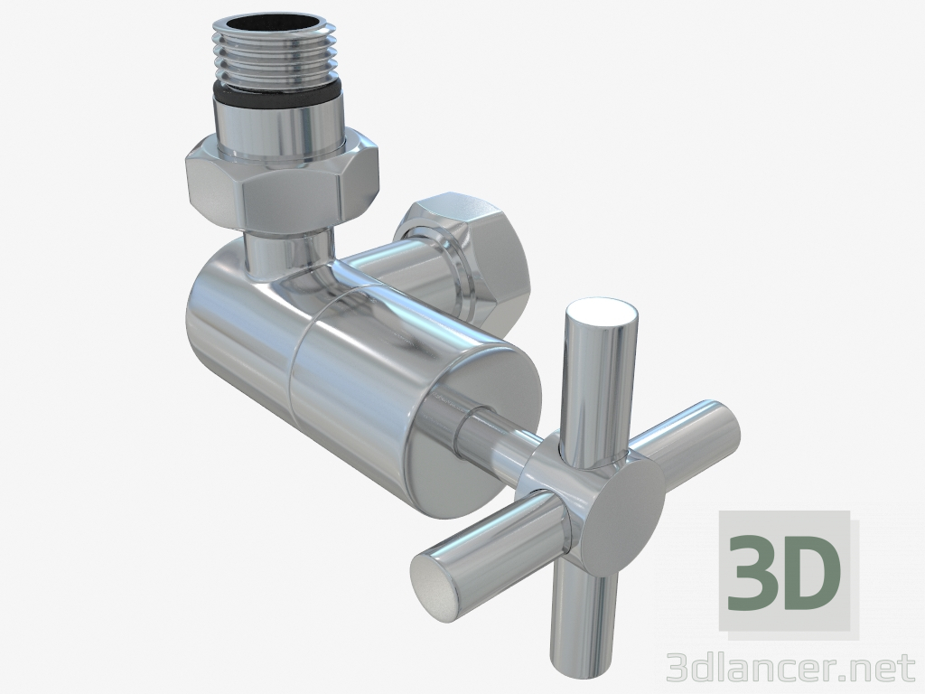 Modelo 3d Portão 3D esquerdo (cruzado) G 1/2 "HP x G 3/4" NG - preview