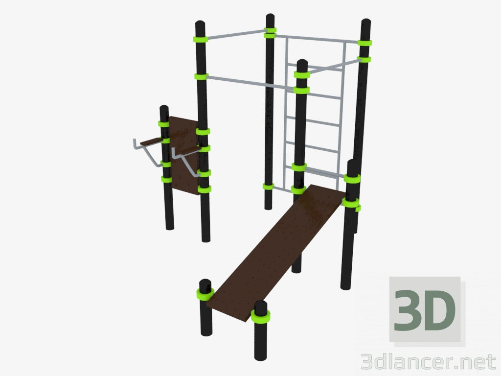 3d model Complejo deportivo (W0014) - vista previa