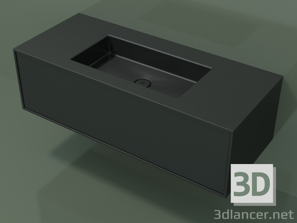 3d model Washbasin with drawer (06UC72401, Deep Nocturne C38, L 120, P 50, H 36 cm) - preview