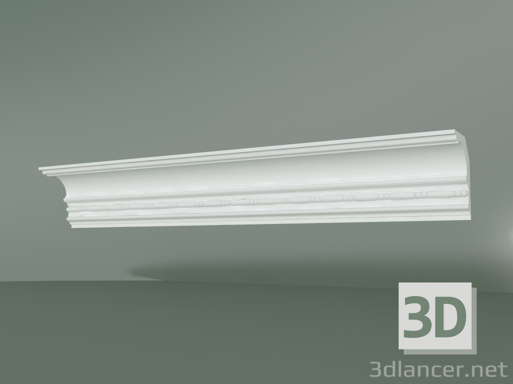 Modelo 3d Cornija de gesso com ornamento KV518 - preview