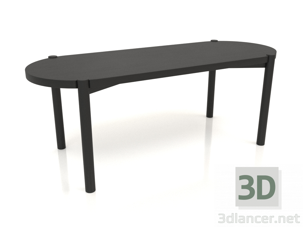 3d model Mesa de centro JT 053 (extremo recto) (1200x466x454, madera negra) - vista previa