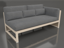 Modulares Sofa, Abschnitt 1 rechts, hohe Rückenlehne (Sand)