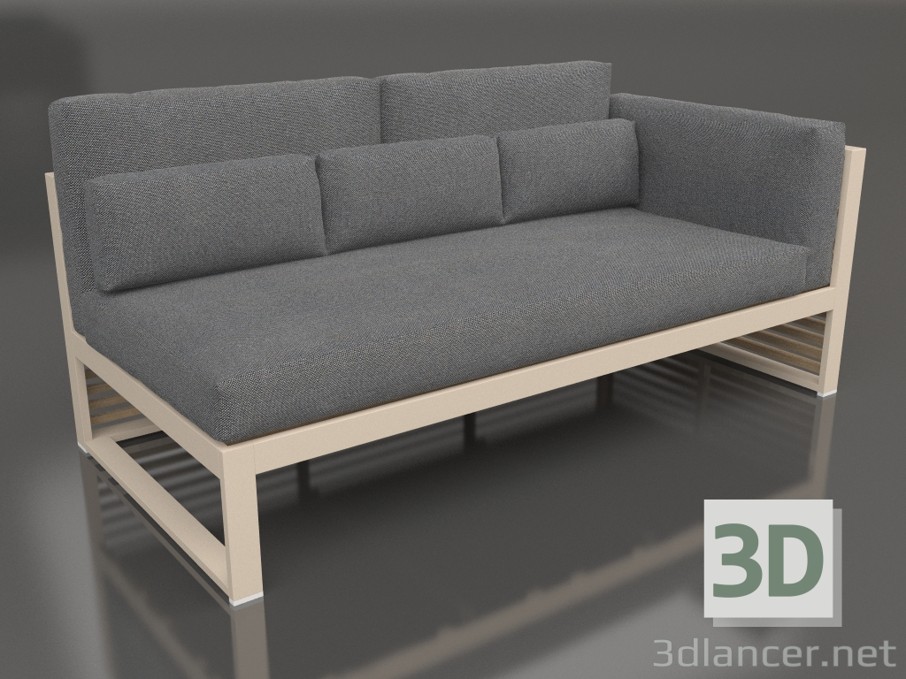 3d model Sofá modular sección 1 derecha, respaldo alto (Arena) - vista previa