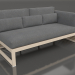 3D Modell Modulares Sofa, Abschnitt 1 rechts, hohe Rückenlehne (Sand) - Vorschau