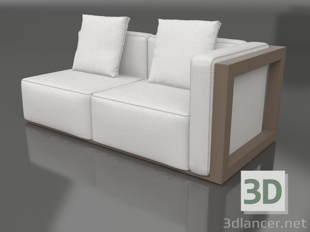 3D modeli Kanepe modülü 1. bölüm sağ (Bronz) - önizleme