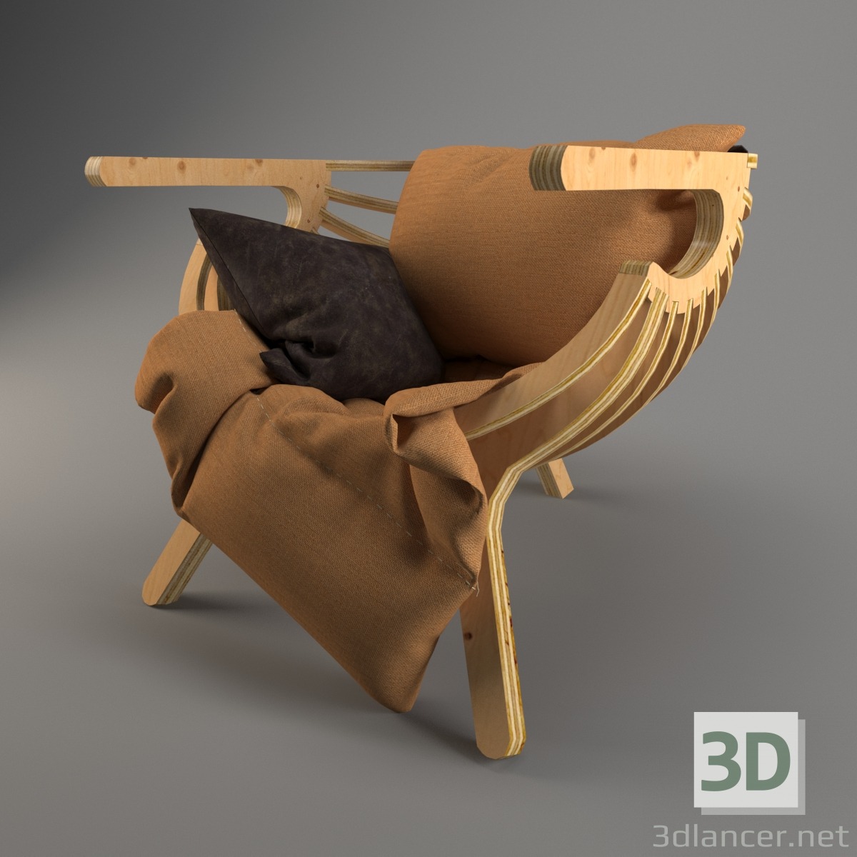 modello 3D di Poltrona comprare - rendering