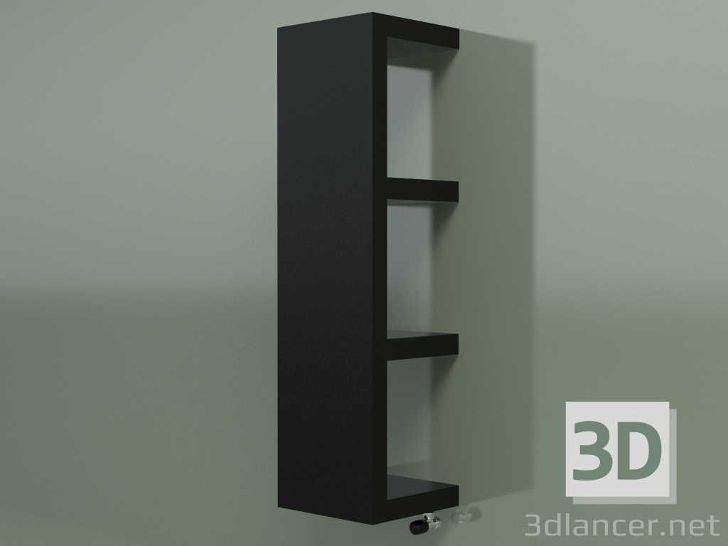 modèle 3D Radiateur QUADRAQUA (1116x300, Noir - RAL 9005) - preview