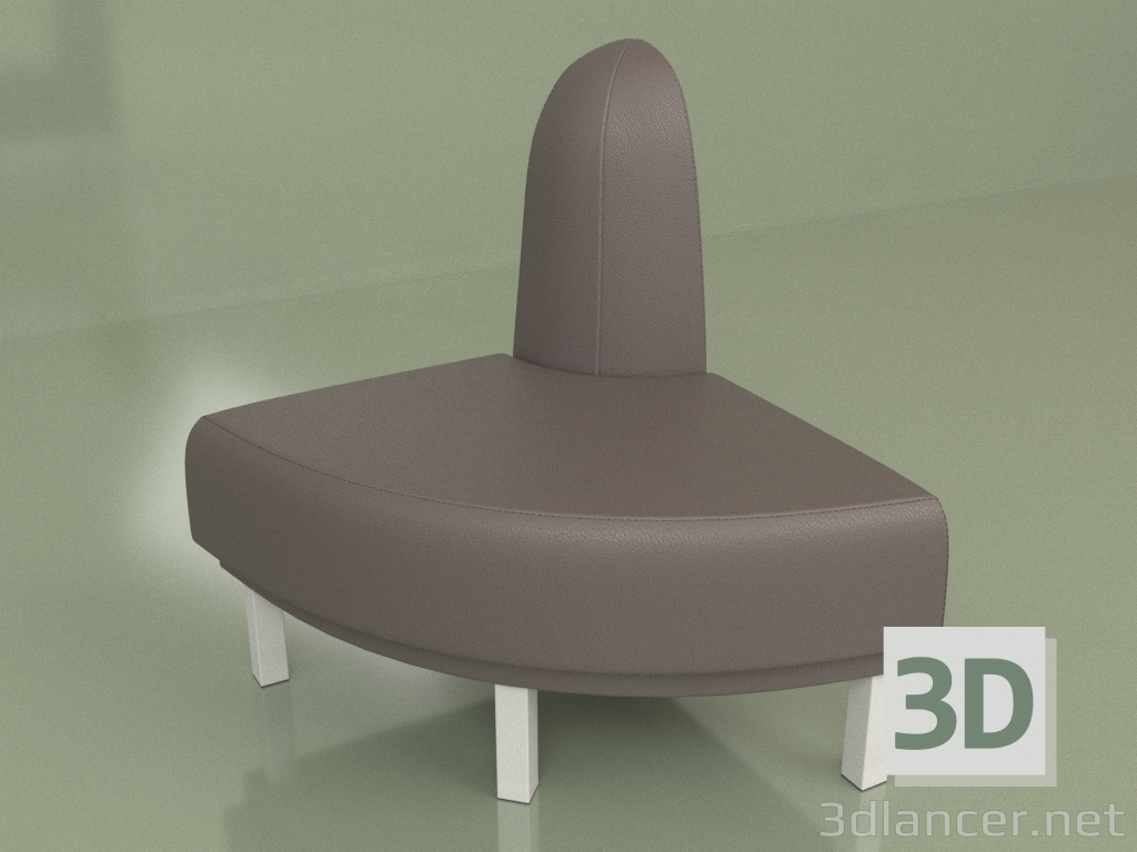 3D Modell Hallenteil, Ecke außen - Vorschau