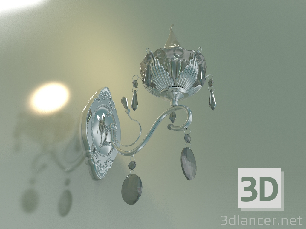 3d model Aplique Teodore 10103-1 (cromo-cristal ahumado) - vista previa