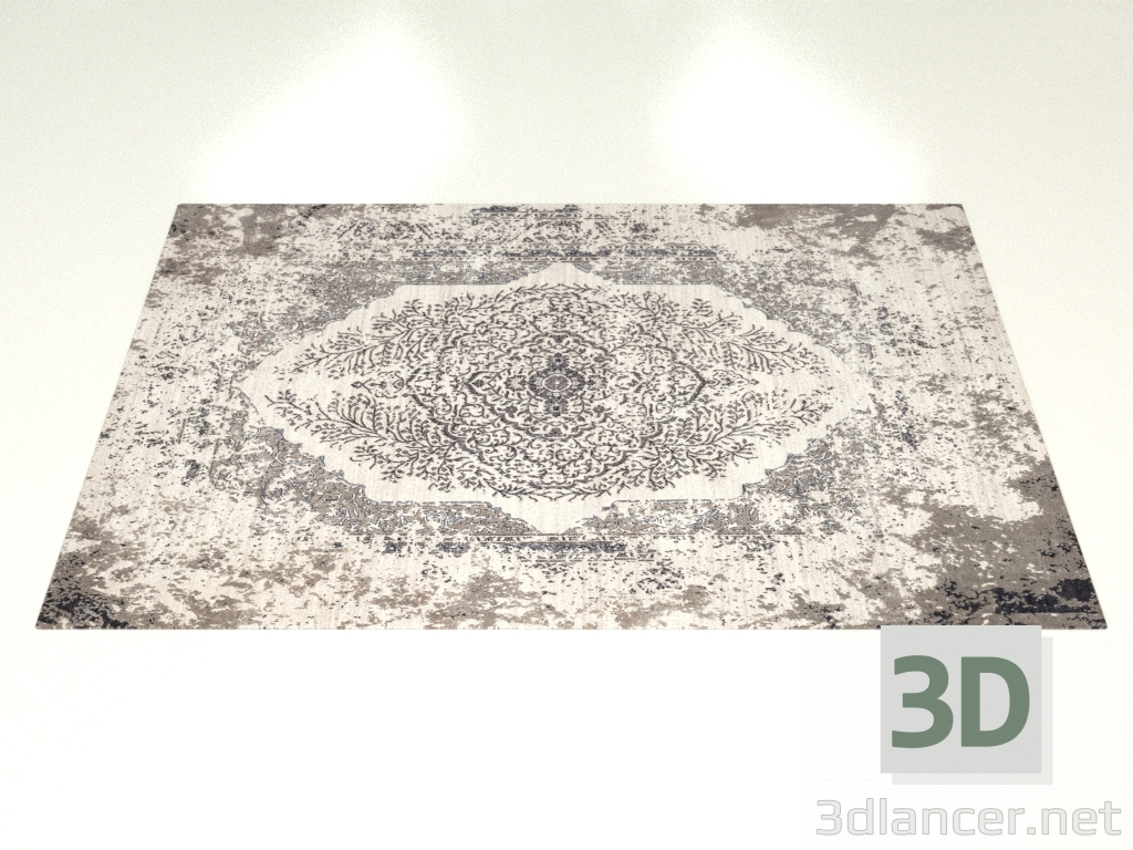 3d model Alfombra anudada, diseño Vintage - vista previa