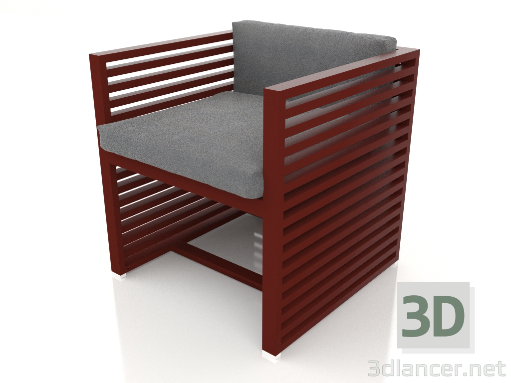 3d model Armchair (Wine red) - preview