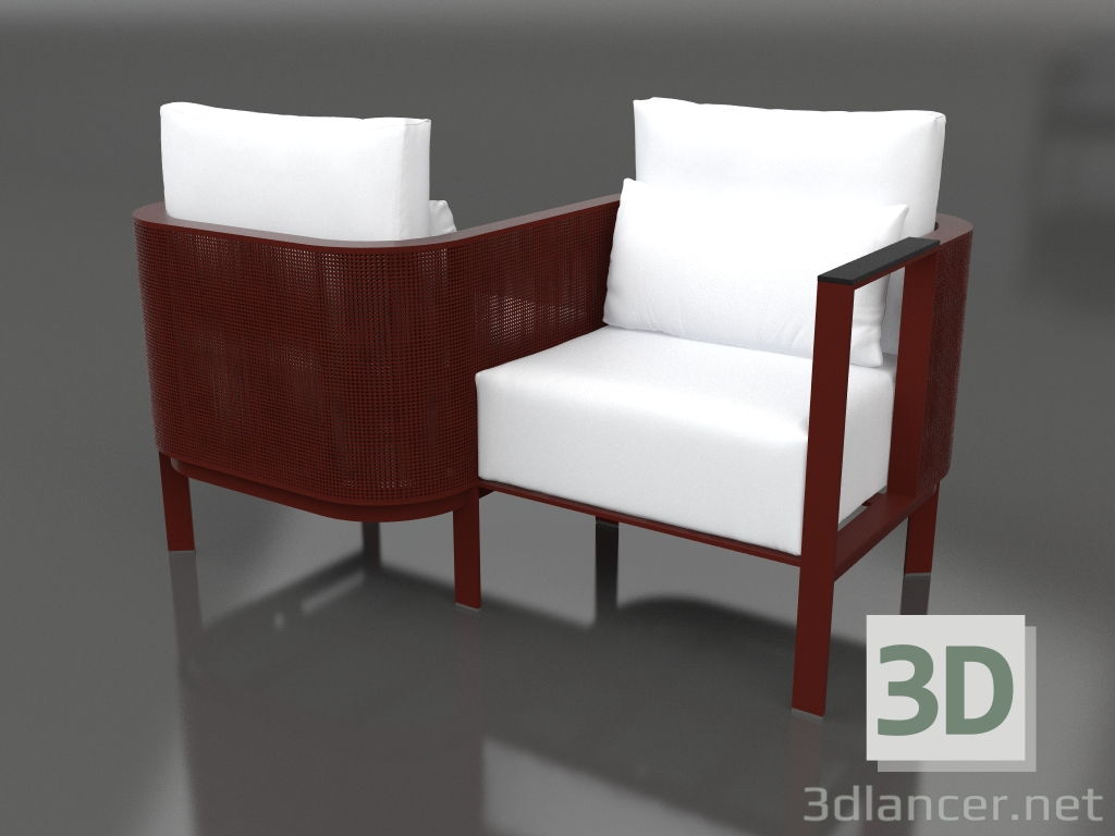 3d model Sofá Tu&Yo (rojo vino) - vista previa