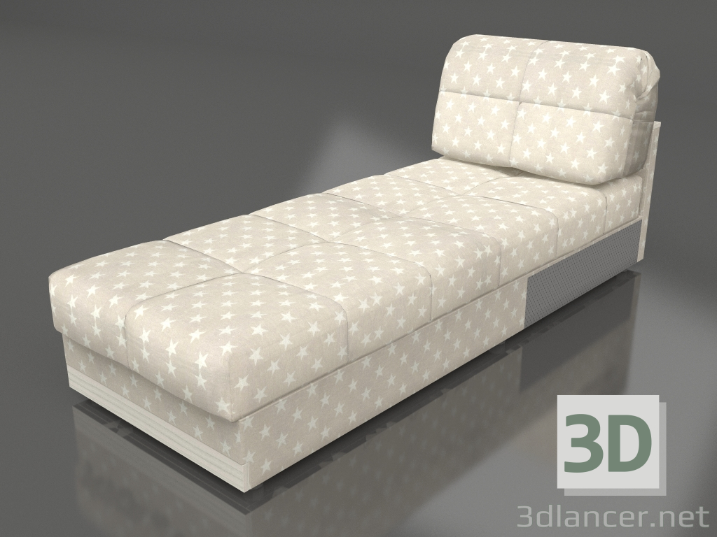 modello 3D Modulo divano Jacqueline 2 (beige) - anteprima