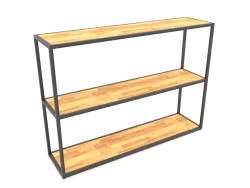 Console-rack rettangolare (WOOD, 120x30x86, 3 ripiani)