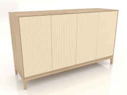 Frezelenmiş cepheli TV sehpası FARGO 1600x500x950 mm (vanilya, açık meşe, seçenek 3)