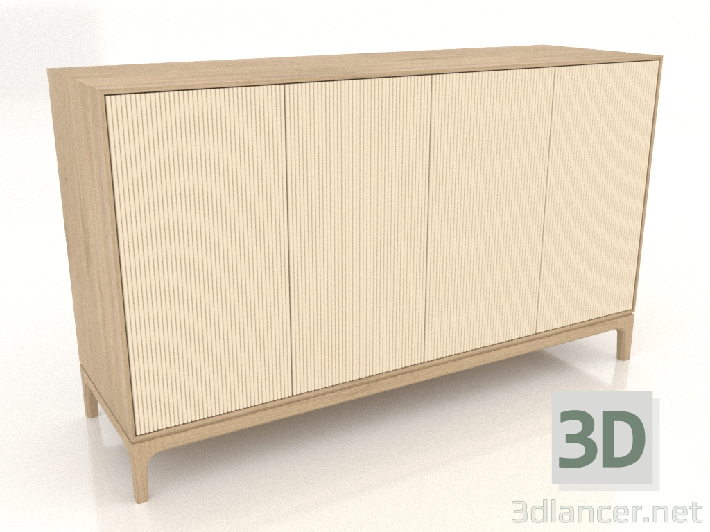 modèle 3D Meuble TV FARGO avec façades fraisées 1600x500x950 mm (vanille, chêne éclairci, option 3) - preview
