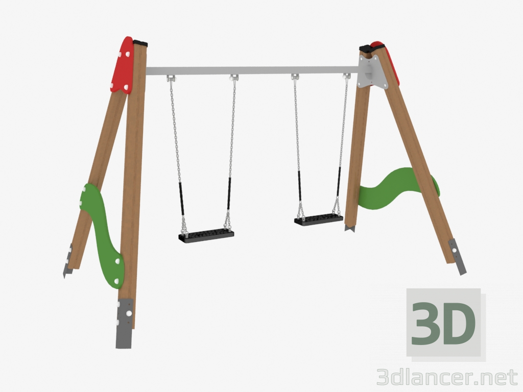 modello 3D Parco giochi Swing (6302) - anteprima