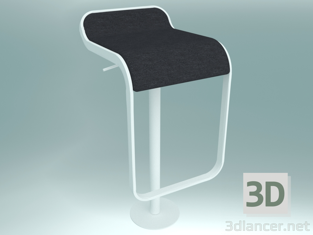 3d model Taburete autoajustable LEM (tela S83 H66-79, base de fijación al suelo Ø 20 cm) - vista previa