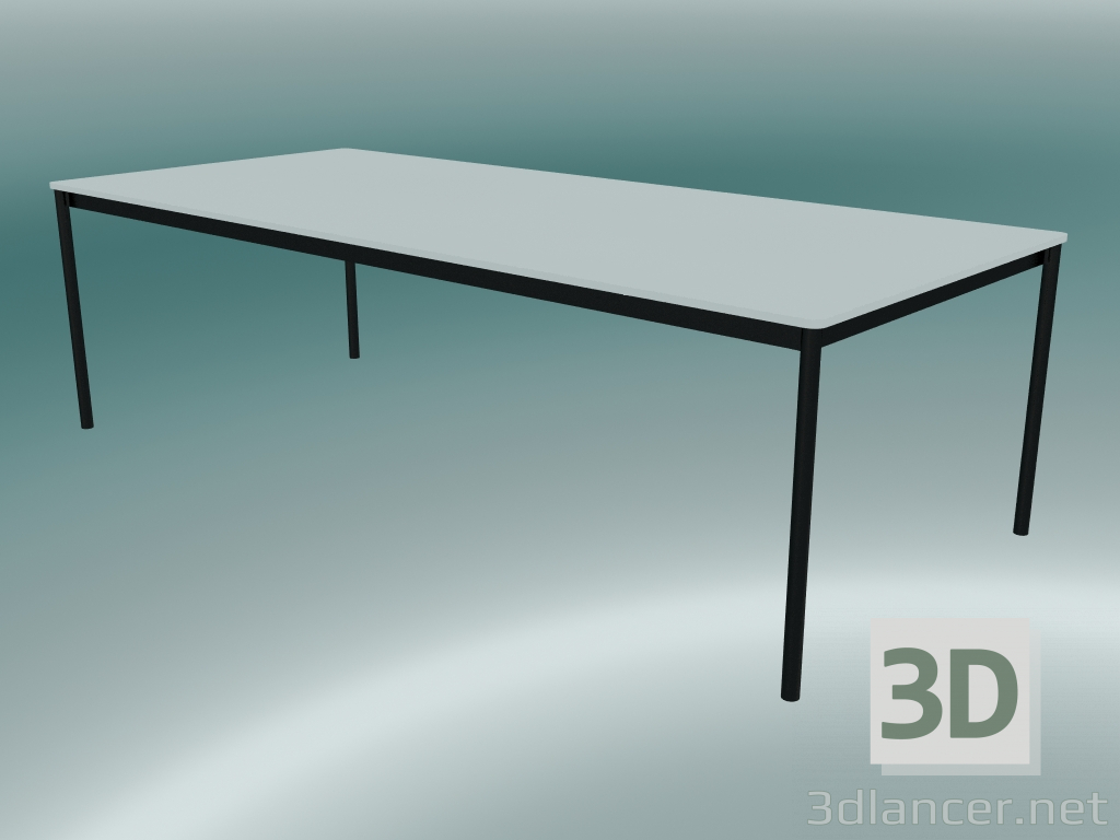 modèle 3D Base de table rectangulaire 250x110 cm (Blanc, Noir) - preview