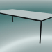 Modelo 3d Mesa retangular Base 250x110 cm (Branco, Preto) - preview