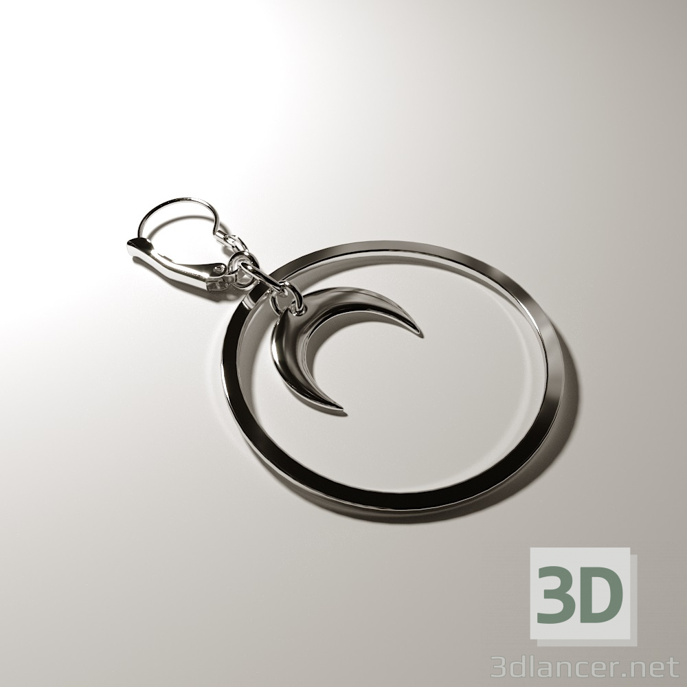 3d Earrings-Marine Serre model buy - render