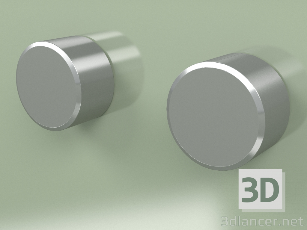 3d model Wall-mounted set of 2 mixing shut-off valves (16 63 V, AS) - preview