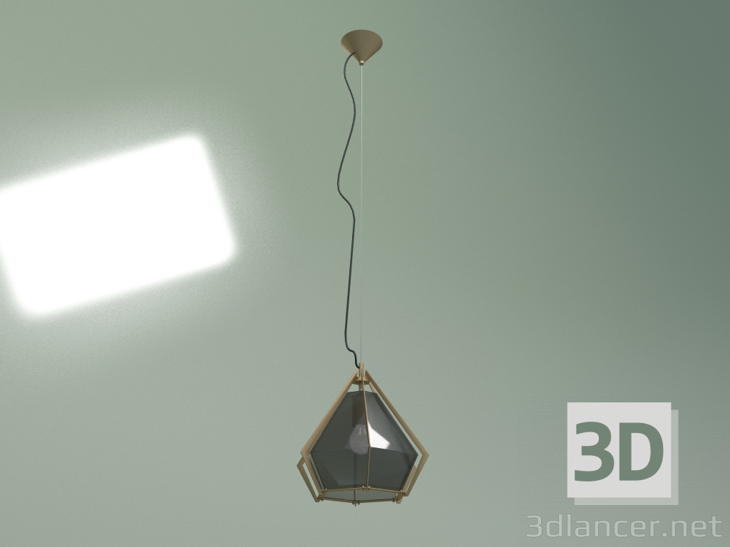 modello 3D Lampada a sospensione Louvre Pyramid diametro 35,5 (oro opaco, nero) - anteprima