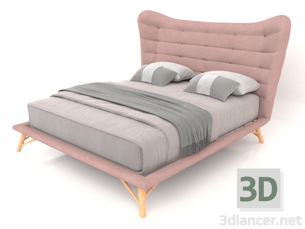 modello 3D Letto Venezia 160x200 (corallo) - anteprima