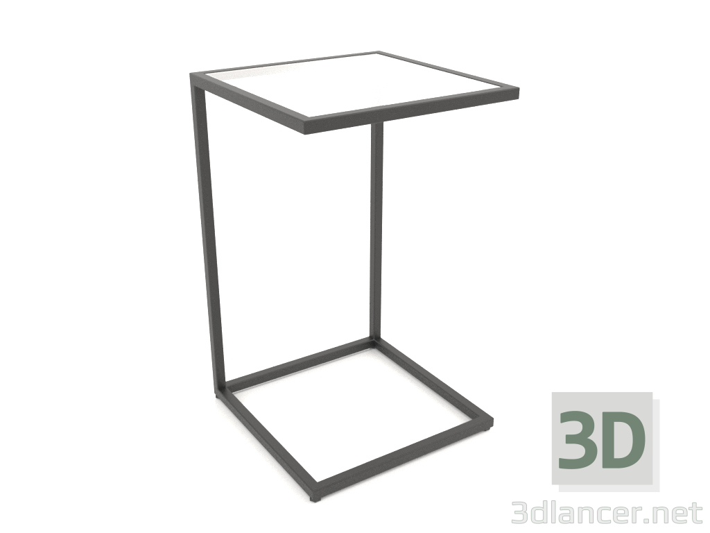 3D Modell Quadratischer Nachttisch (GLAS, 40X40X65) - Vorschau