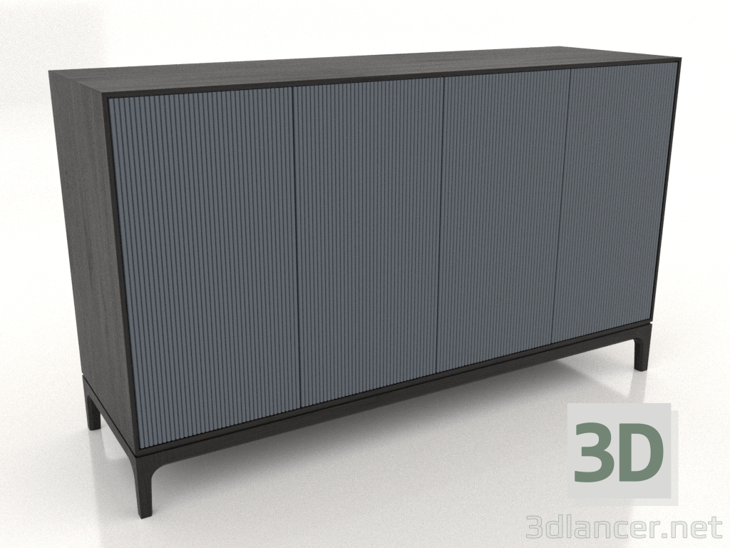 modèle 3D Meuble TV FARGO avec façades fraisées 1600x500x950 mm (ardoise, chêne noir, option 3) - preview