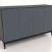 modèle 3D Meuble TV FARGO avec façades fraisées 1600x500x950 mm (ardoise, chêne noir, option 3) - preview