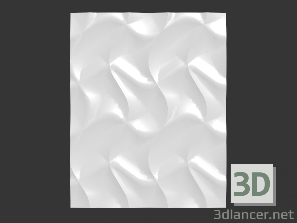 3d model panel decorativo de Origami - vista previa